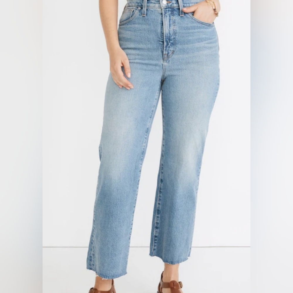 Madewell Light Wash Perfect Vintage Wide Leg Crop